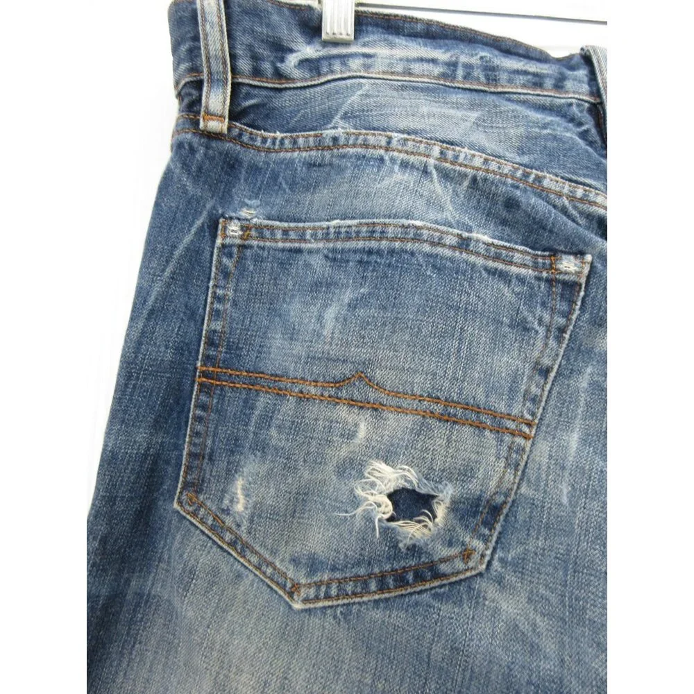 Ralph Lauren Denim & Supply Jeans 34X32 Straight Denim Distressed *